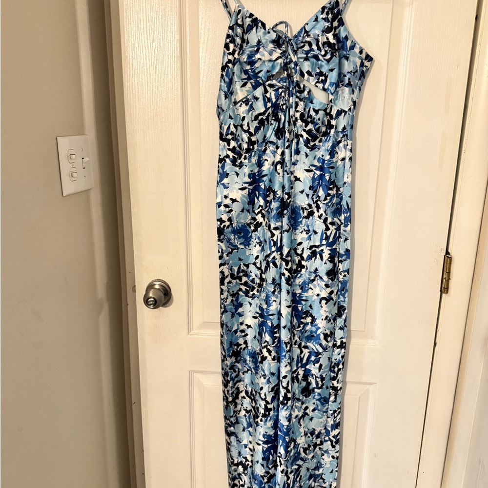 Floral Blue Maxi Dress